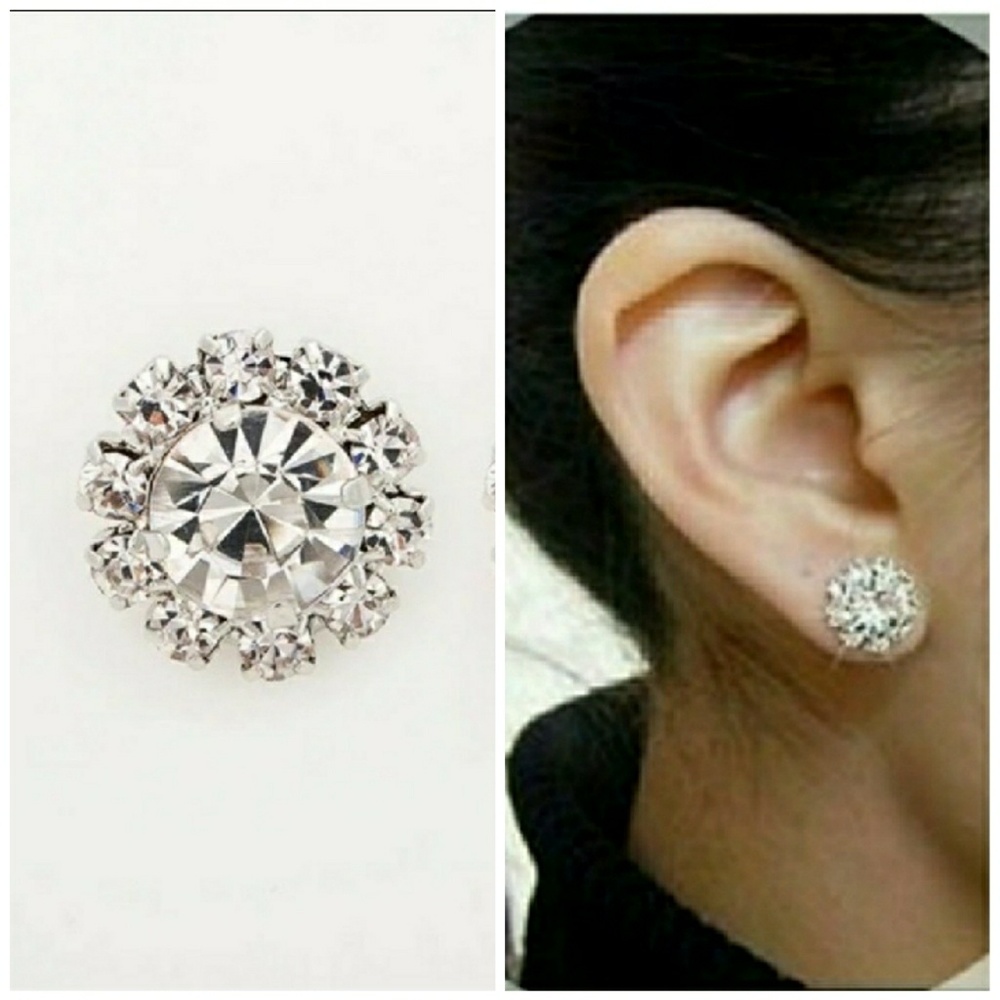 💖 Zirconia Crystal Flower Earrings